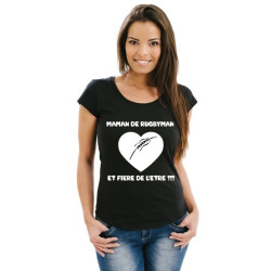 Tee shirt Maman et fière Noir