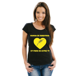 Tee shirt Maman et fière Noir