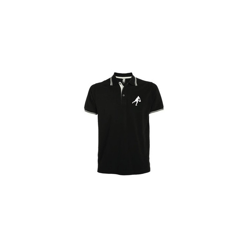 Polo Essentiel bicolore Noir