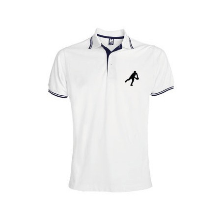 Polo Essentiel bicolore Blanc