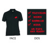 Polo Un Papa 100 % Rugby Noir