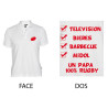 Polo Un Papa 100 % Rugby Blanc