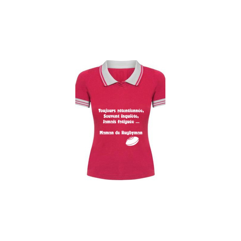Polo Maman de joueur Rose 
