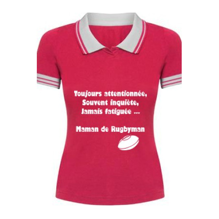 Polo Maman de joueur Rose 