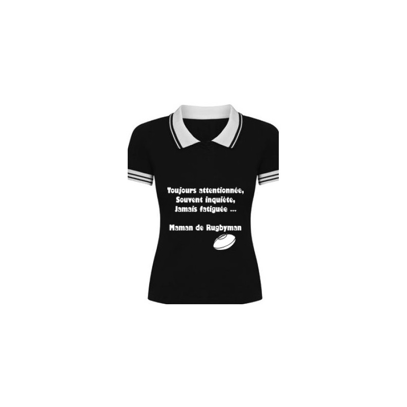 Polo Maman de joueur Noir 