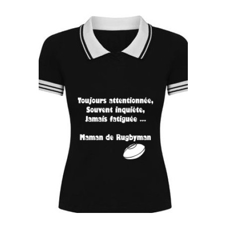 Polo Maman de joueur Noir 
