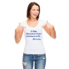 Tee shirt Rugby filles "merci les bleues" Blanc