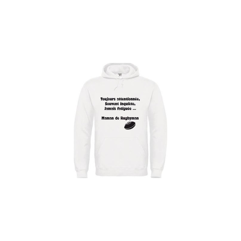 Sweat Maman de Rugbyman blanc