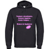Sweat Maman de rugbyman Noir / rose 