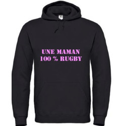 Sweat Maman 100 % noir rose 