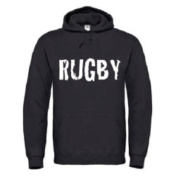 Sweat Rugby Cracked Noir