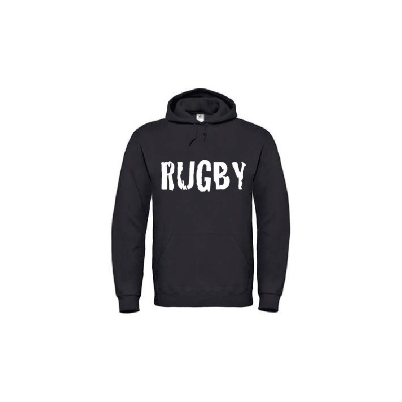Sweat Rugby Cracked Noir