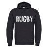 Sweat Rugby Cracked Noir