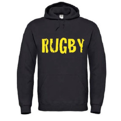 Sweat Rugby Cracked Noir