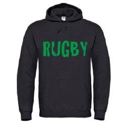 Sweat Rugby Cracked Noir