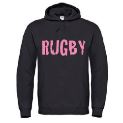 Sweat Rugby Cracked Noir