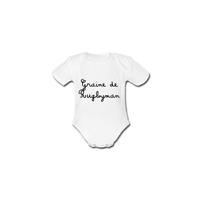 Body bébé Graine de Rugbyman Blanc