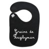 Bavoir bébé Graine de Rugbyman Noir