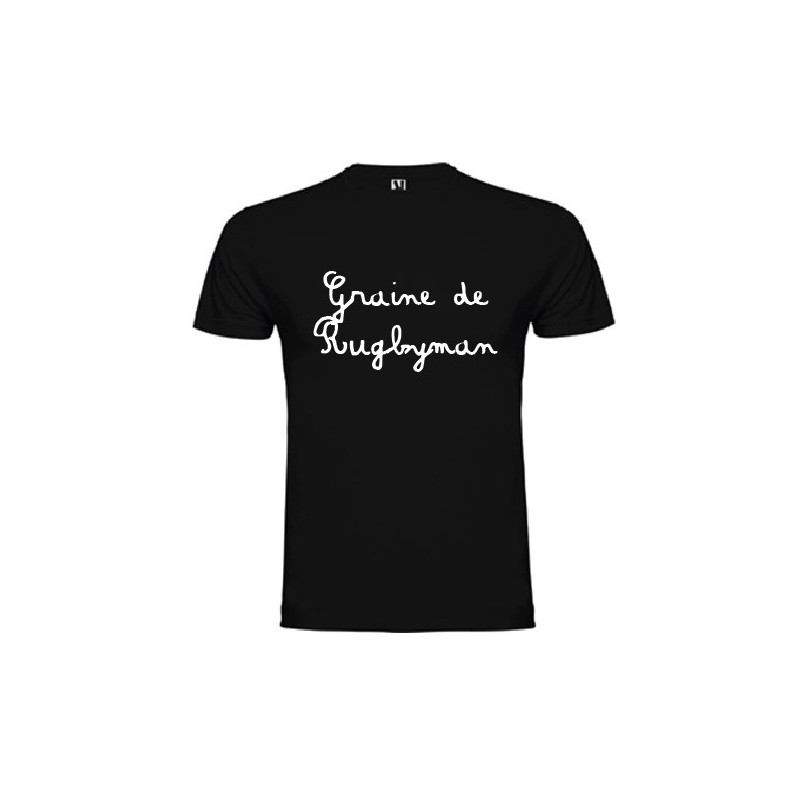 Tee shirt Junior Graine de Rugbyman Noir