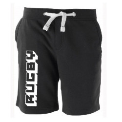 Bermuda molleton Rugby Tetris Noir