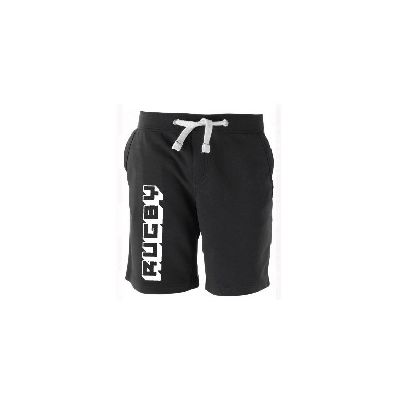 Bermuda molleton Rugby Tetris Noir