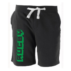 Bermuda molleton Rugby Tetris Noir