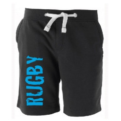 Bermuda molleton Rugby Cracked Noir