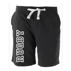 Bermuda molleton Rugby Let Noir