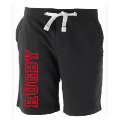 Bermuda molleton Rugby Let Noir