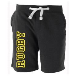 Bermuda molleton Rugby Let Noir