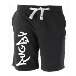 Bermuda molleton Rugby Wazted Noir