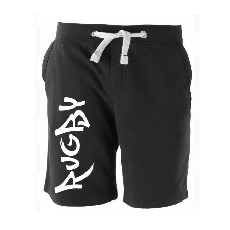 Bermuda molleton Rugby Wazted Noir