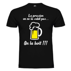 Tee Shirt "La pression" Noir