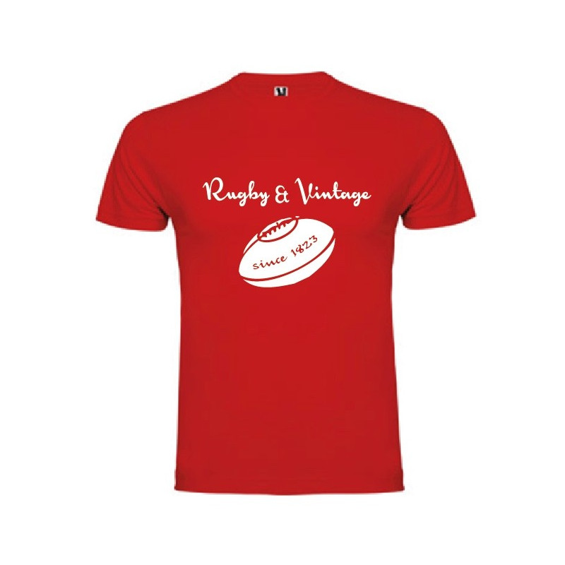 Tee Shirt Rugby & Vintage Ballon Rouge