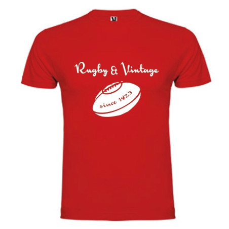 Tee Shirt Rugby & Vintage Ballon Rouge
