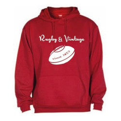 Sweat capuche Rugby & Vintage Ballon Rouge