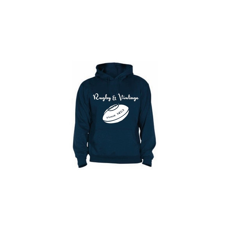 Sweat capuche Rugby & Vintage Ballon Navy