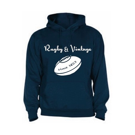 Sweat capuche Rugby & Vintage Ballon Navy