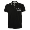 Polo Bicolore Rugby & Vintage Classic Noir