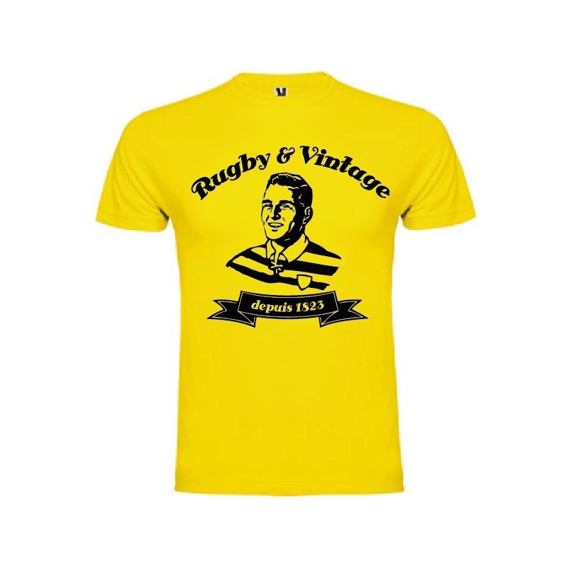 Tee Shirt Rugby & Vintage Buste Jaune