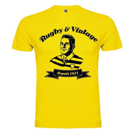 Tee Shirt Rugby & Vintage Buste Jaune