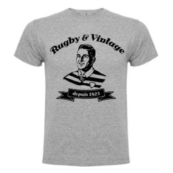 Tee Shirt Rugby & Vintage Buste Gris