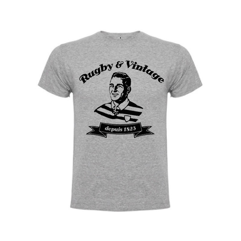 Tee Shirt Rugby & Vintage Buste Gris