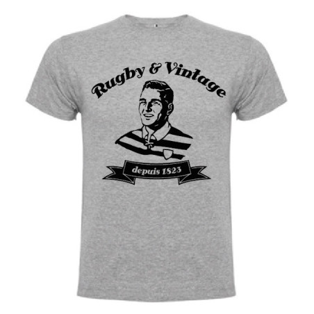 Tee Shirt Rugby & Vintage Buste Gris