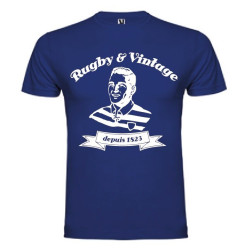 Tee Shirt Rugby & Vintage Buste Bleu Royal