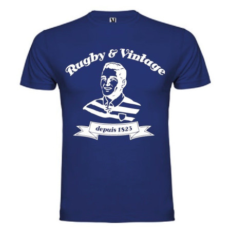 Tee Shirt Rugby & Vintage Buste Bleu Royal