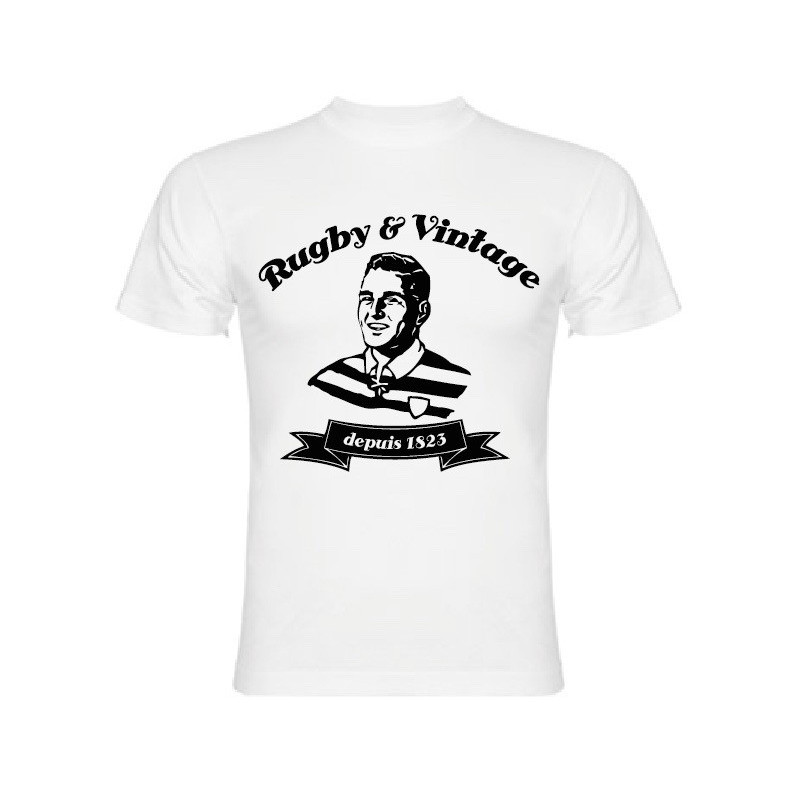 Tee Shirt Rugby & Vintage Buste Blanc