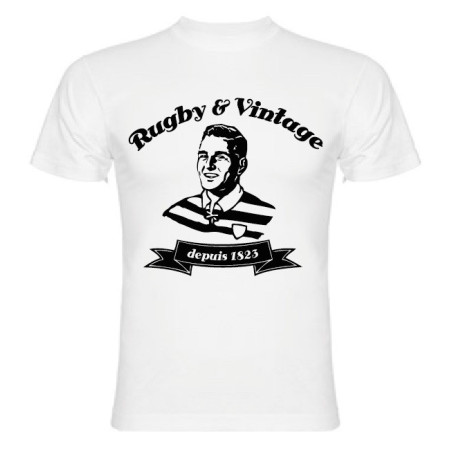 Tee Shirt Rugby & Vintage Buste Blanc
