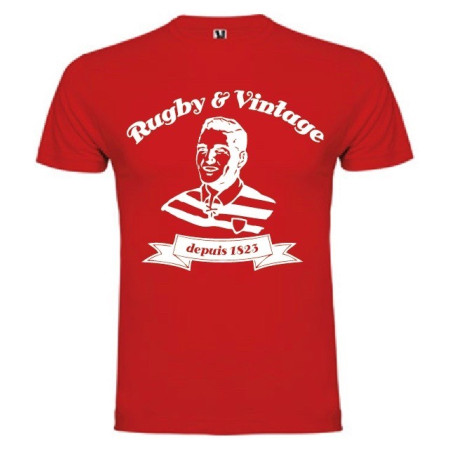 Tee Shirt Rugby & Vintage Buste Rouge