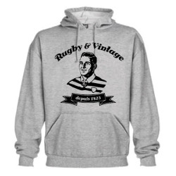 Sweat capuche Rugby & Vintage Buste Gris